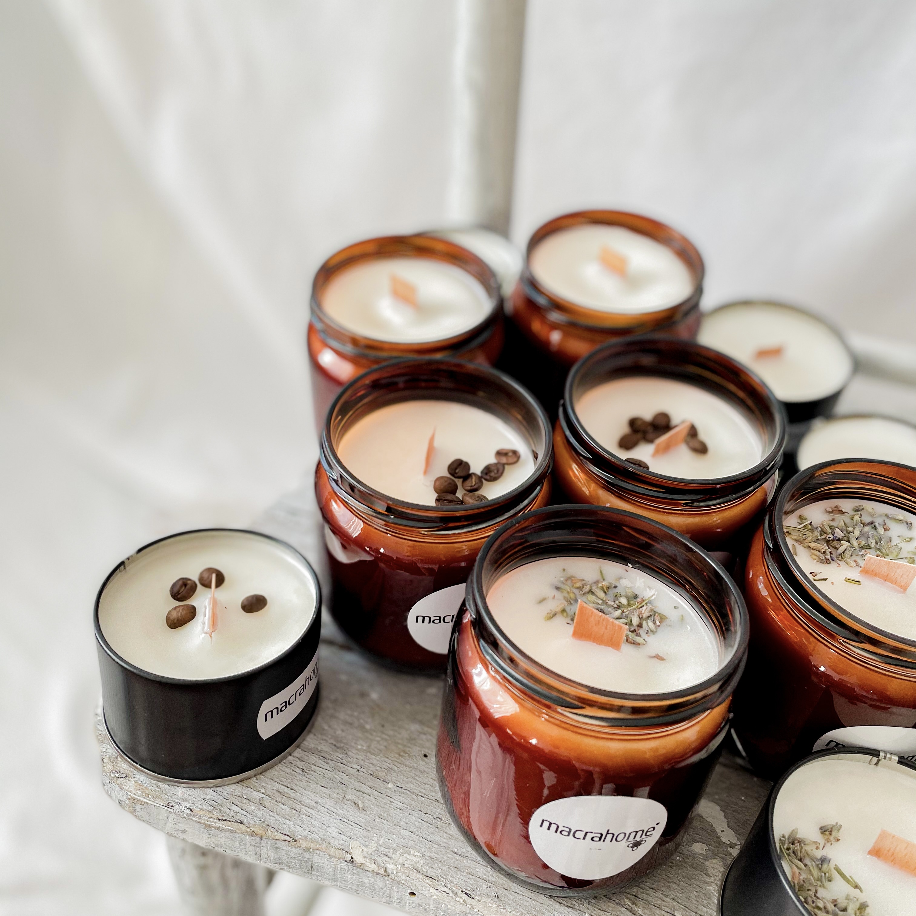 Kahve Esanslı El Yapımı Soya Mumu
